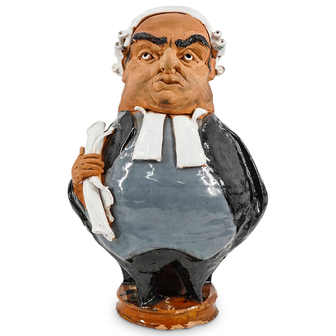 Vintage English Chelsea Pottery Terracotta Judge (1 of 5)