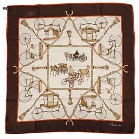 Christian Dior Horse Carriage Scarf
