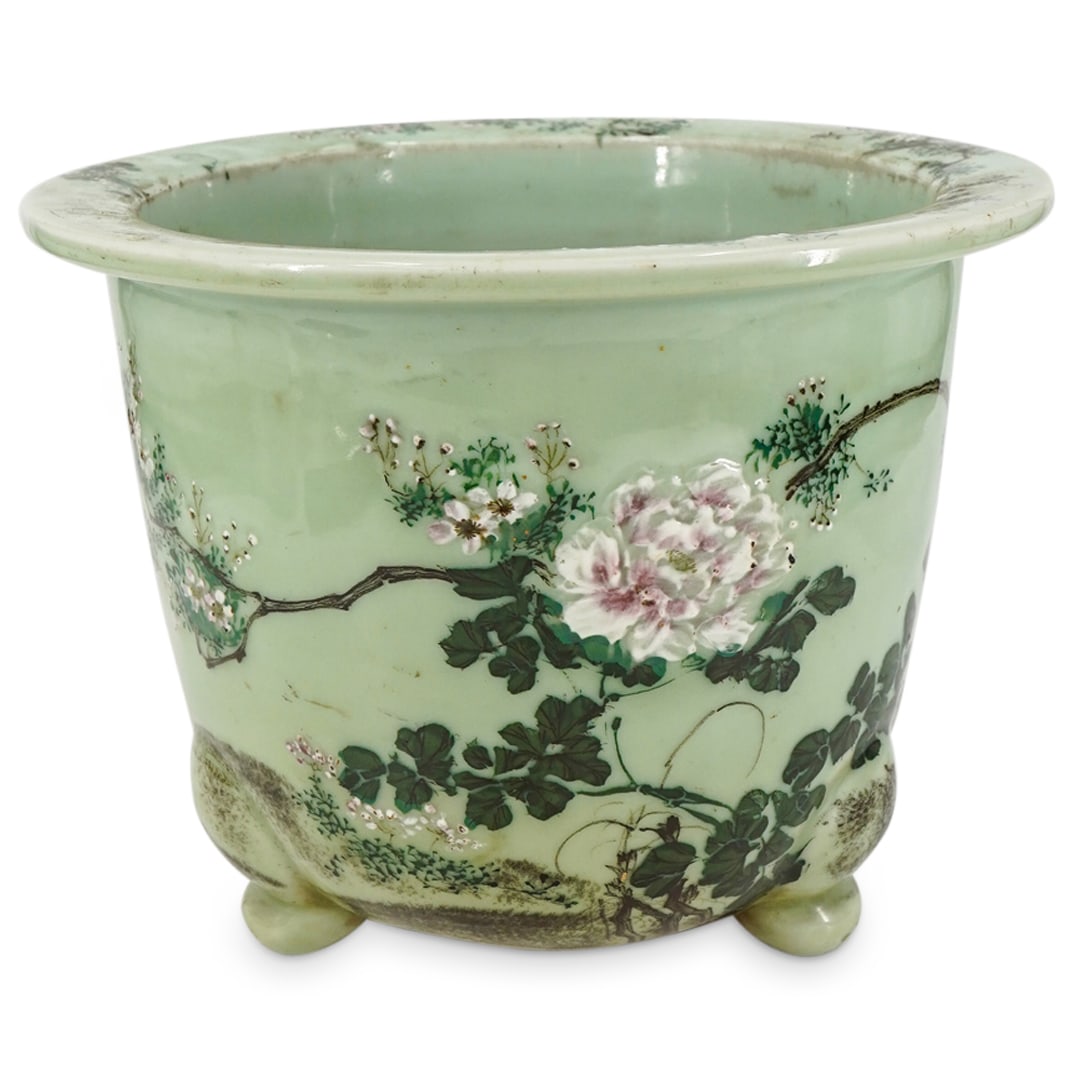 Antique Japanese Celadon Porcelain Planter (1 of 6)