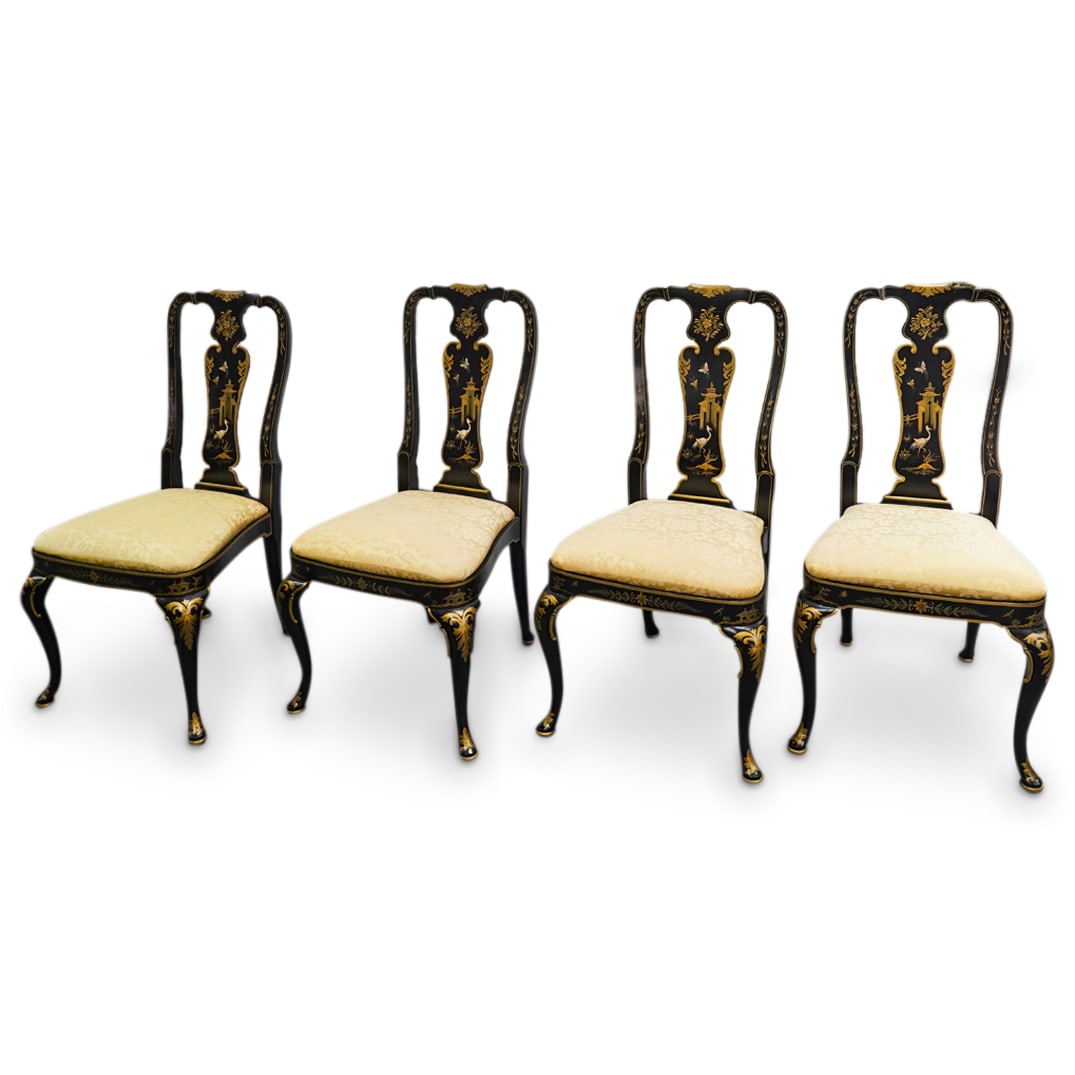 4 Pc) Vintage Kindel Furniture Co Chinoiserie Chairs