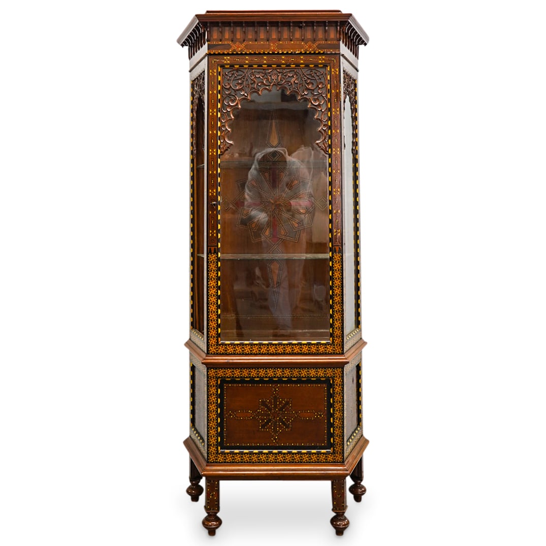 Antique Syrian Inlaid Vitrine Cabinet (1 of 10)