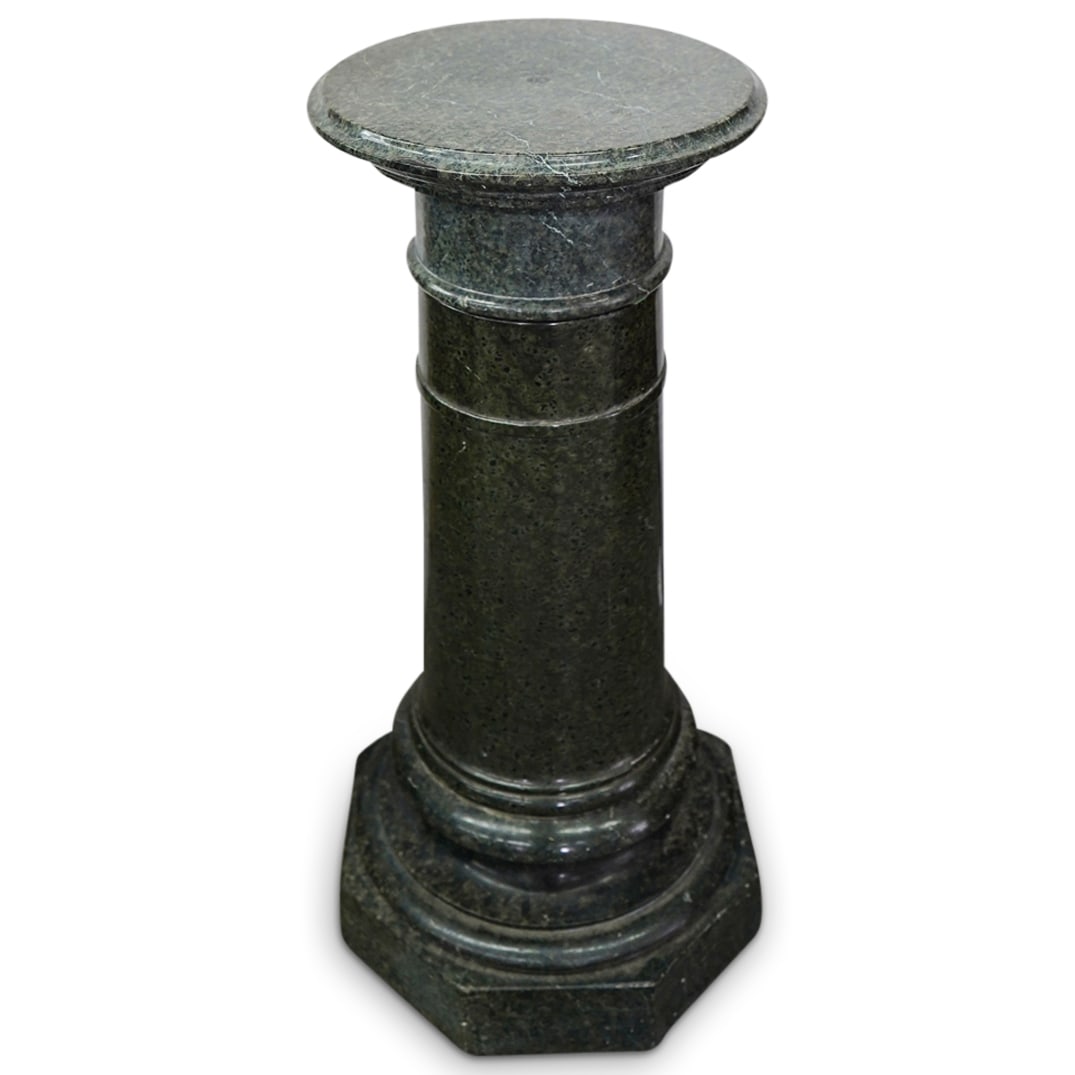 Vintage Green Marble Pedestal (1 of 5)
