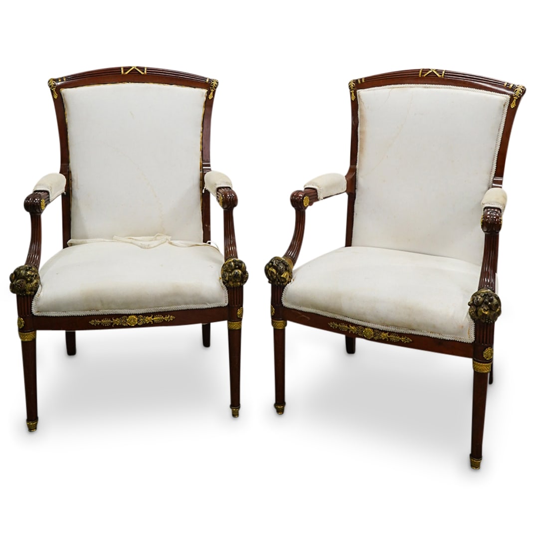 Pair Empire Style Armchairs (1 of 12)