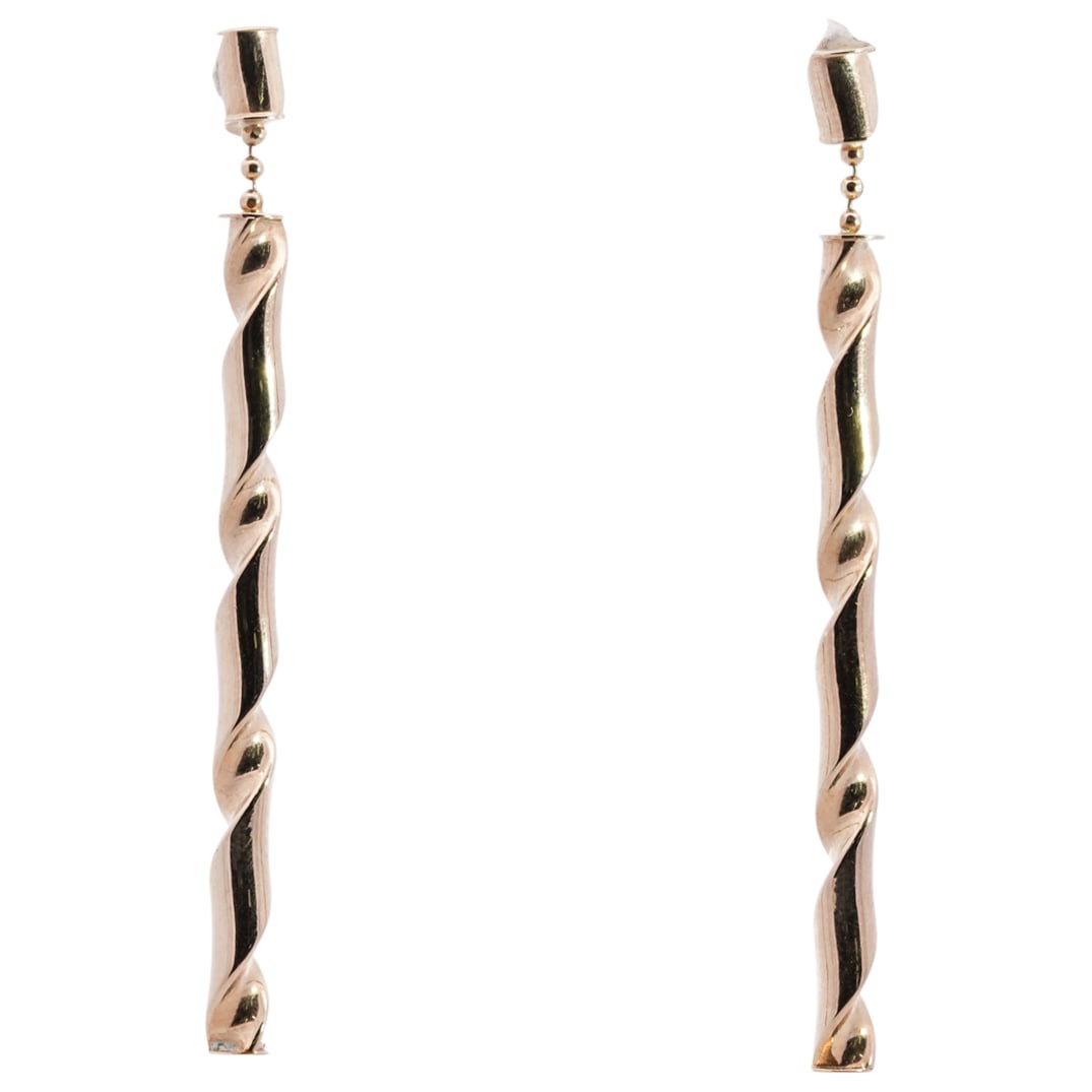Pair of 14k Gold Drill Bit Earrings (1 of 4)