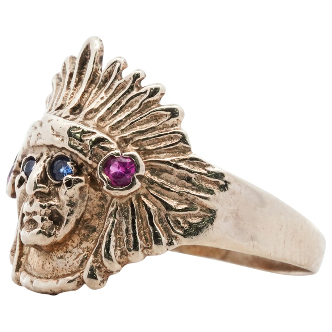 14k Gold, Ruby and Sapphire Chief Ring (1 of 5)
