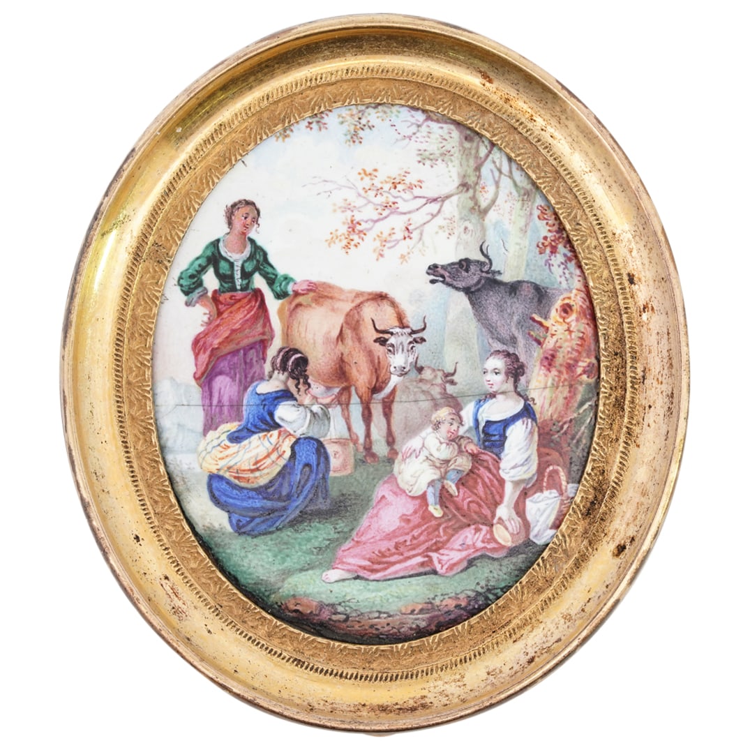 Antique 10K Gold & Rock Crystal Momento (1 of 2)