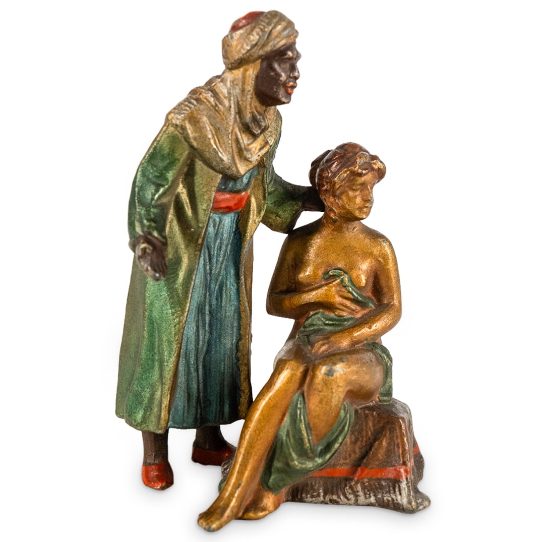 Orientalist Cold Painted Spelter Figural Sculpture (1 of 3)