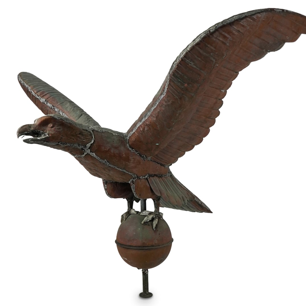 Large Antique American Zinc Eagle Weathervane (1 of 9)