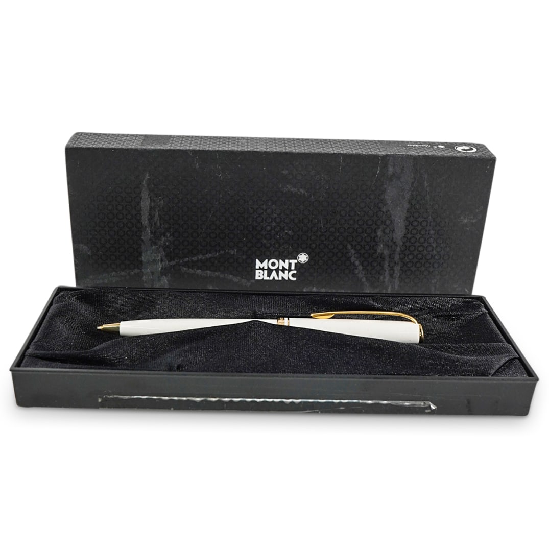 Mont Blanc "Generation" White & Gold Ballpoint Pen (1 of 5)
