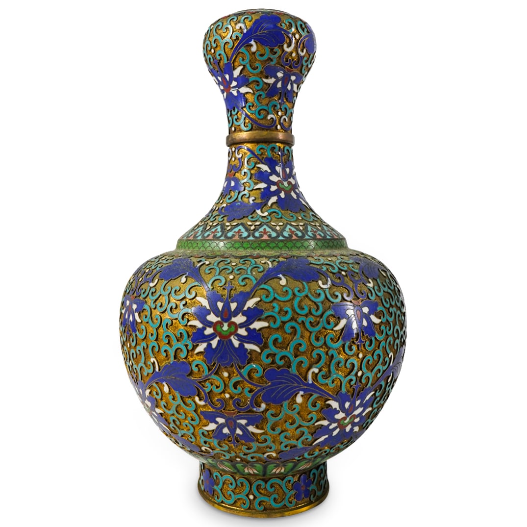 Chinese Cloisonne Garlic Mouth vase (1 of 4)