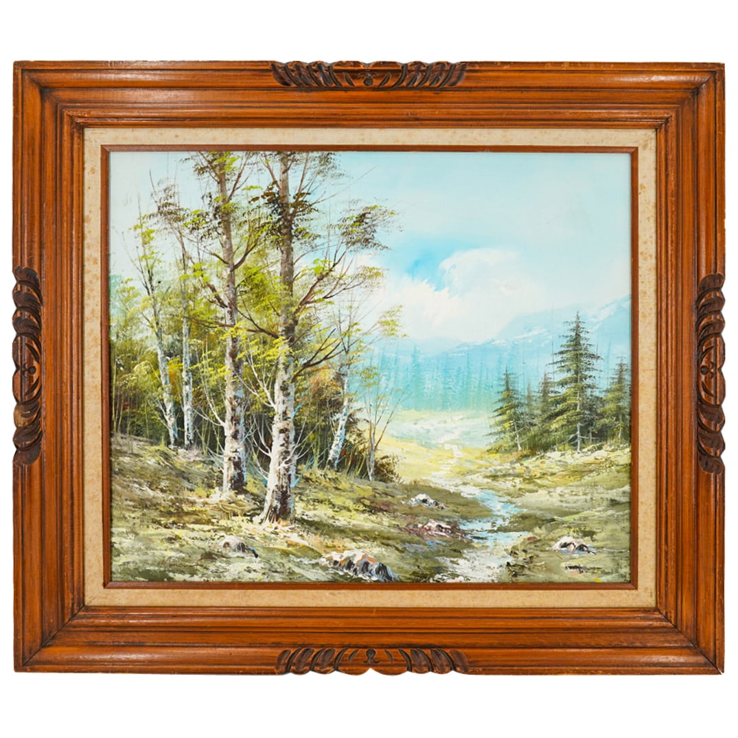 Signed Moncrief Landscape Oil On Canvas (1 of 6)