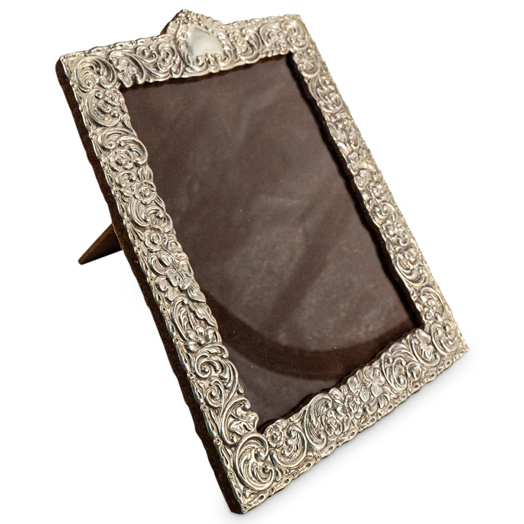 Italian Sterling Silver Floral & Clover Picture Frame (1 of 3)