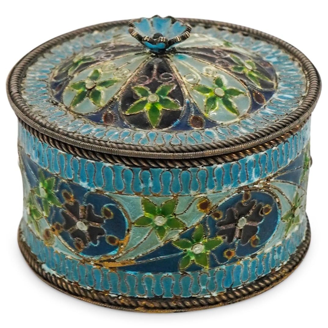 Antique Plique A Jour Box (1 of 5)