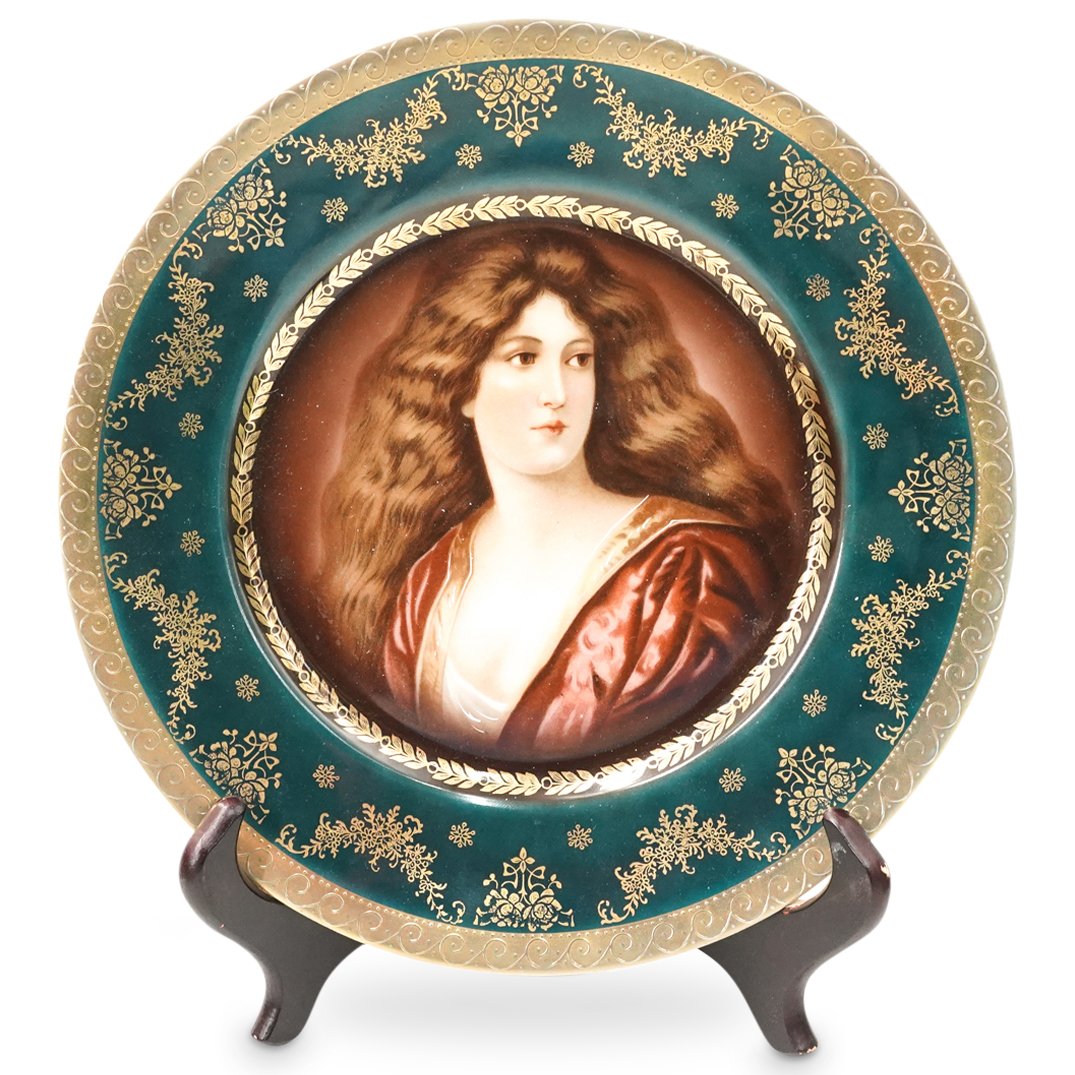 Antique Royal Vienna Portrait Porcelain Cabinet Plate (1 of 5)