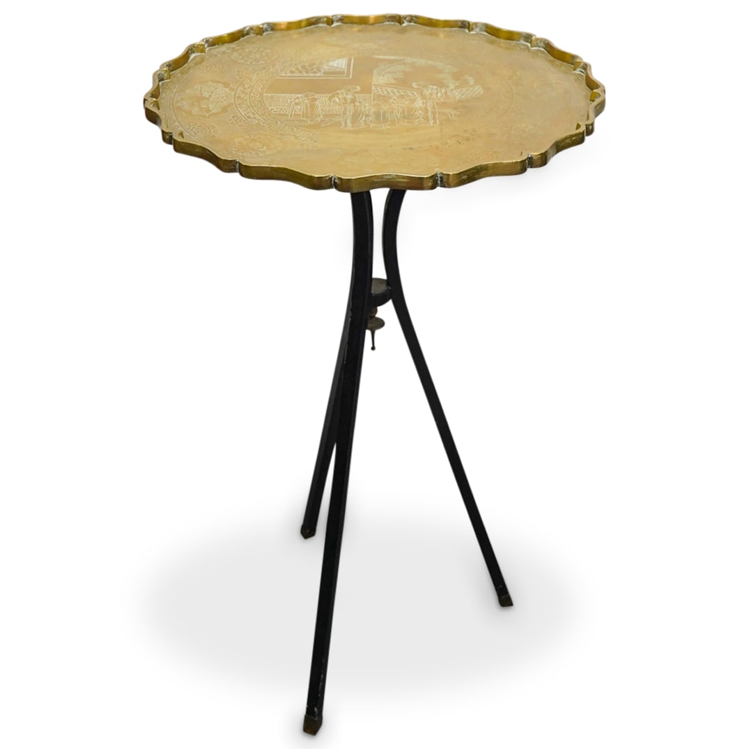 Chinese Metal Tripod Occasional Table (1 of 4)