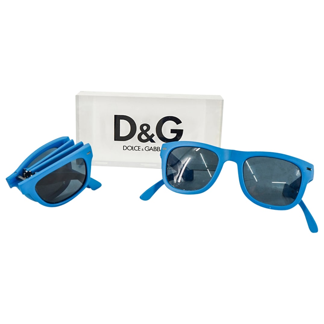 (2 Pc) Pair Of Designer Dolce & Gabbana Folding Sunglasses (1 of 7)