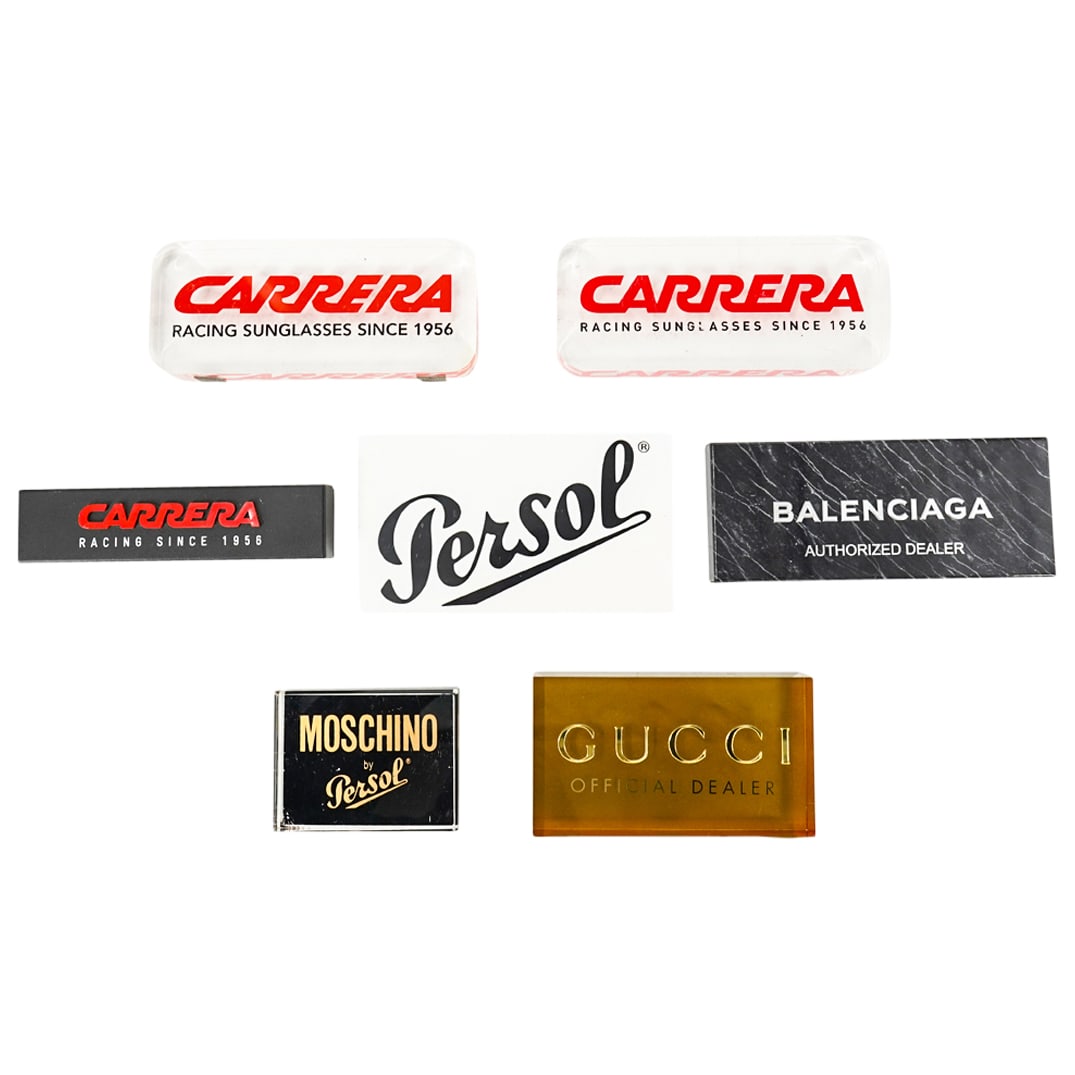 (7 Pc) Designer Eyewear Store Display Plexiglass Logo Grouping (1 of 5)