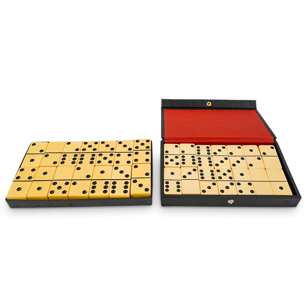 (2 Pc) Vintage Pre 1940's Bakelite Catalin Domino Sets (1 of 5)