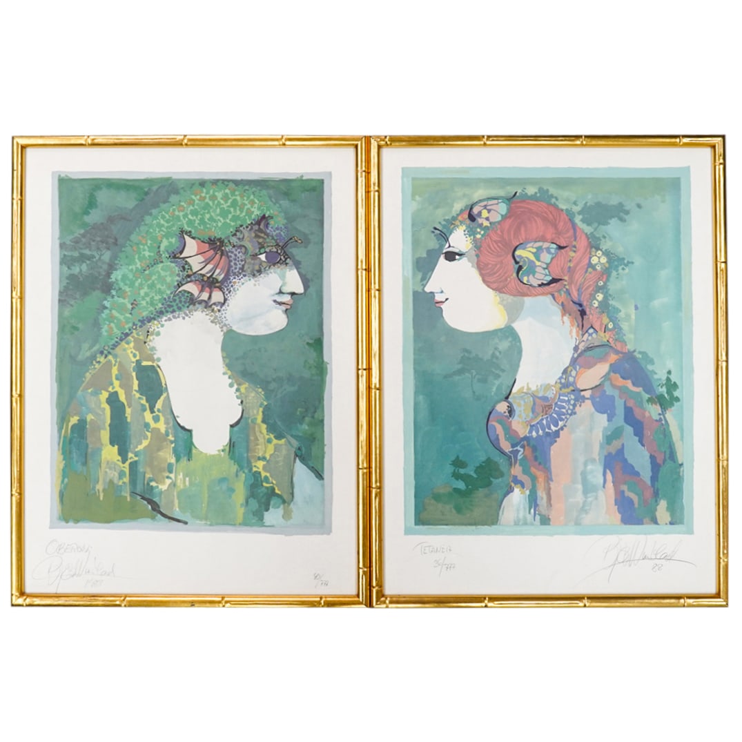 (2 Pc) Bjorn Wiinblad (Danish, 1919-2006) Lithographs (1 of 10)