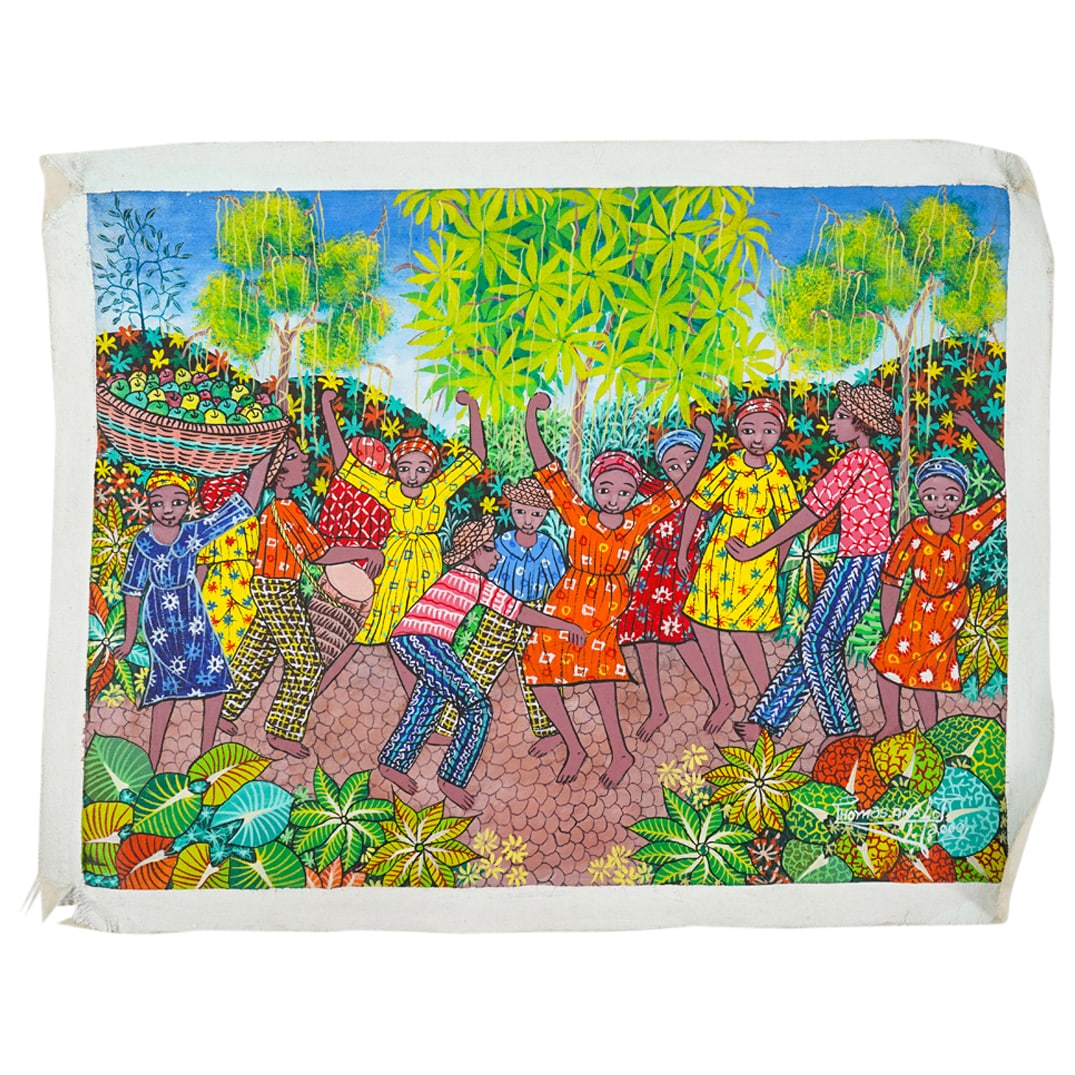 Thomas Anslot (Haitian) Acrylic On Canvas (1 of 5)