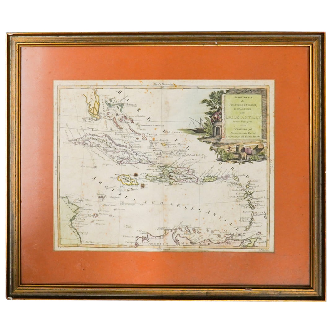 1781 Antonio Zatta Map Of The West Indies (1 of 4)