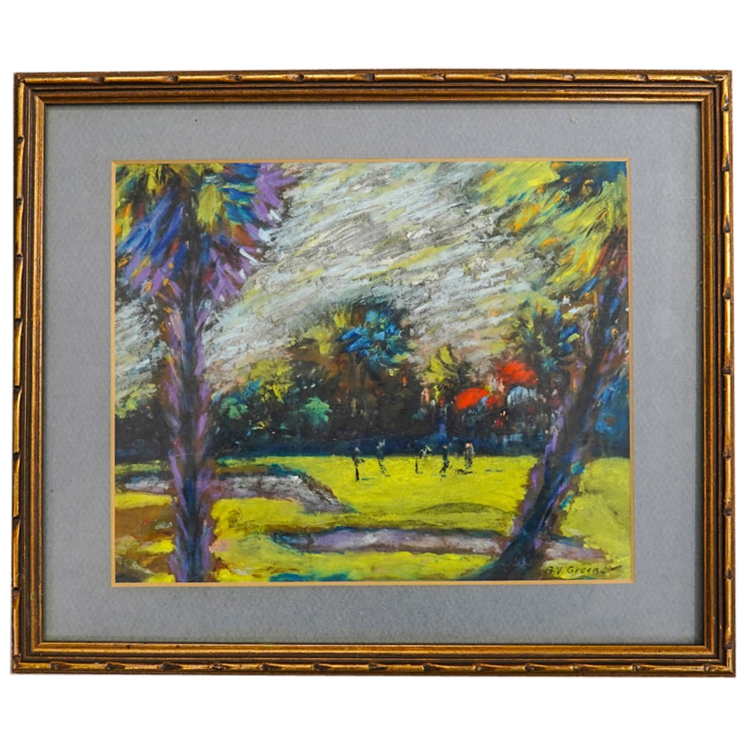 Albert Van Nesse Greene (American, 1887-1971) Pastel On Paper (1 of 4)