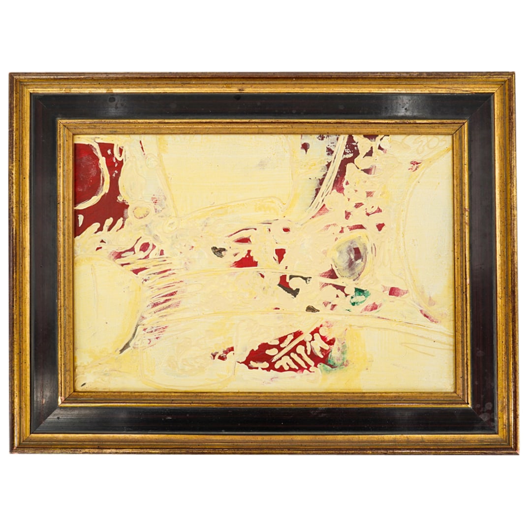 Mid Century Abstract Oil on Canvas Painting (1 of 4)