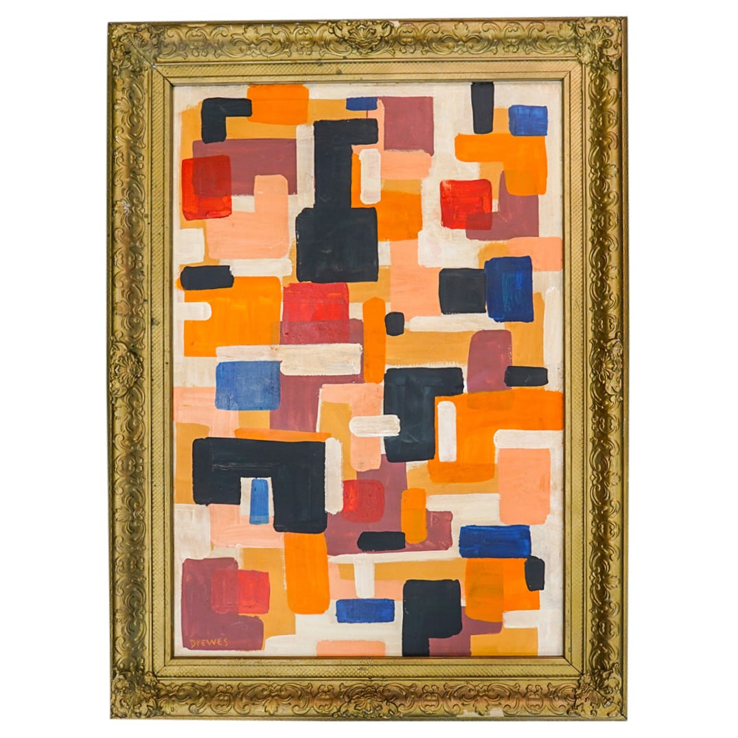 After Werner Drewes Oil On Panel (1 of 4)