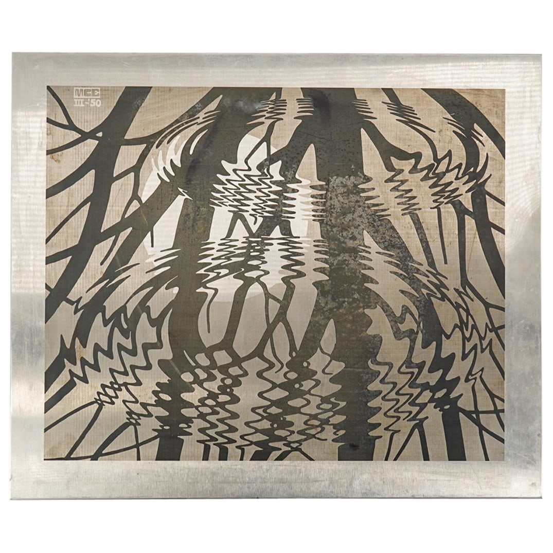 After MCE (Netherlands, 1898) Engraving On Aluminum Plaque (1 of 5)