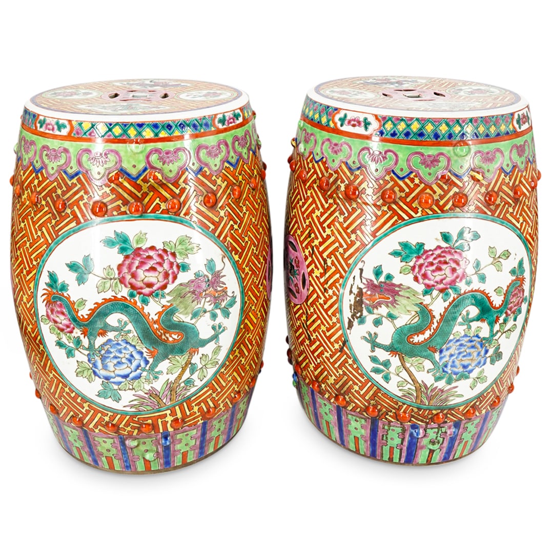 Antique Chinese Porcelain Garden Stools (1 of 11)