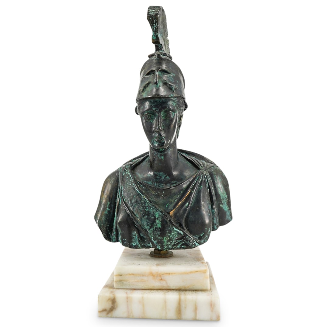 Athena Greek Goddess Bust Head Bronze Statue Sculpture (1 of 6)