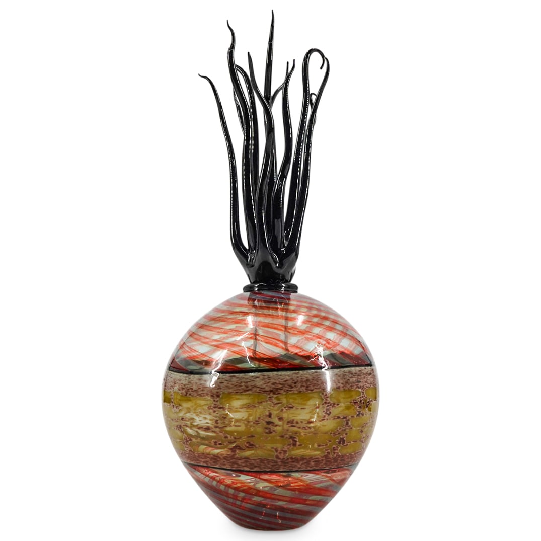 Signed Robert Mickelson Art Glass Perfume Bottle (1 of 4)