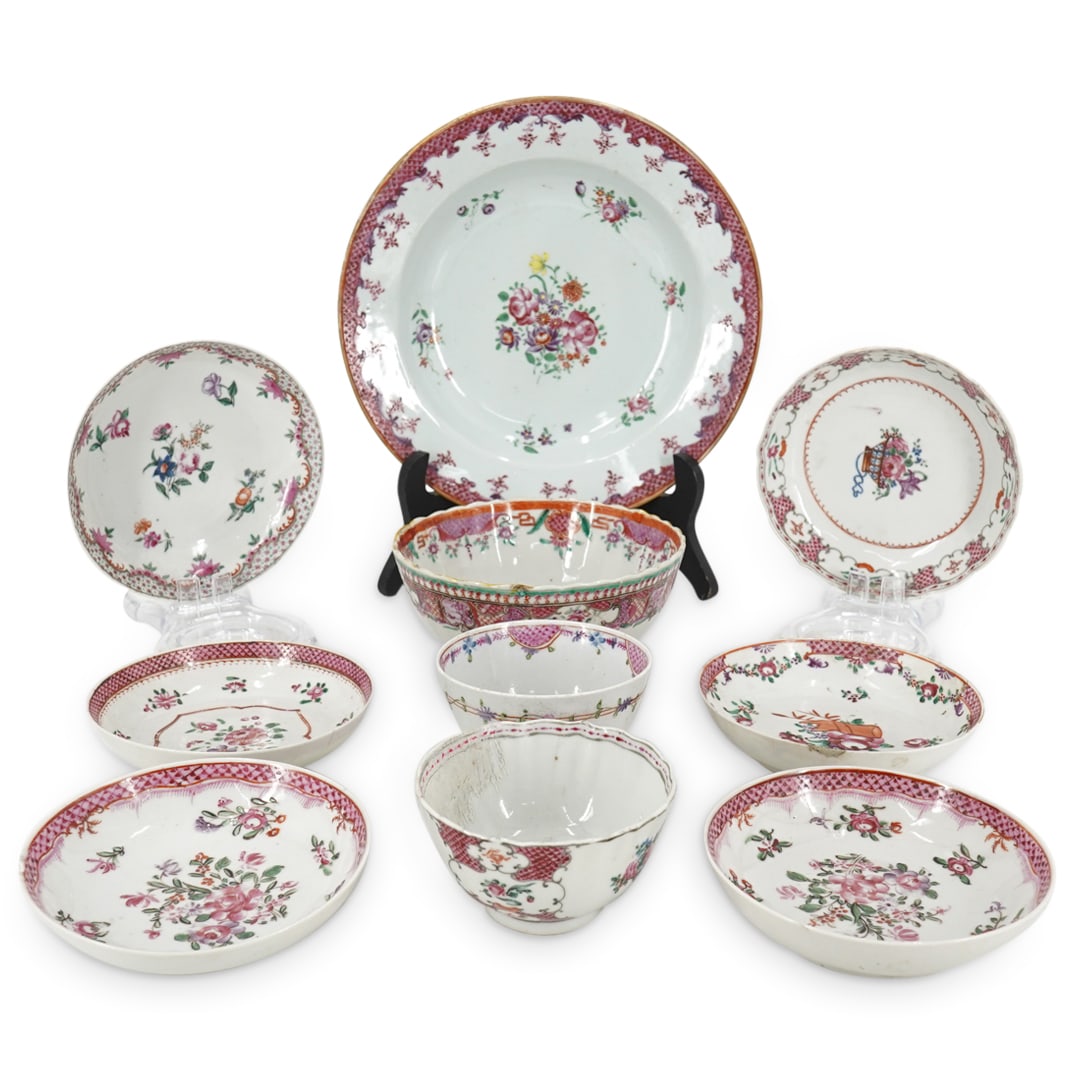 (10Pc) Antique Lowestoft Porcelain Group (1 of 19)