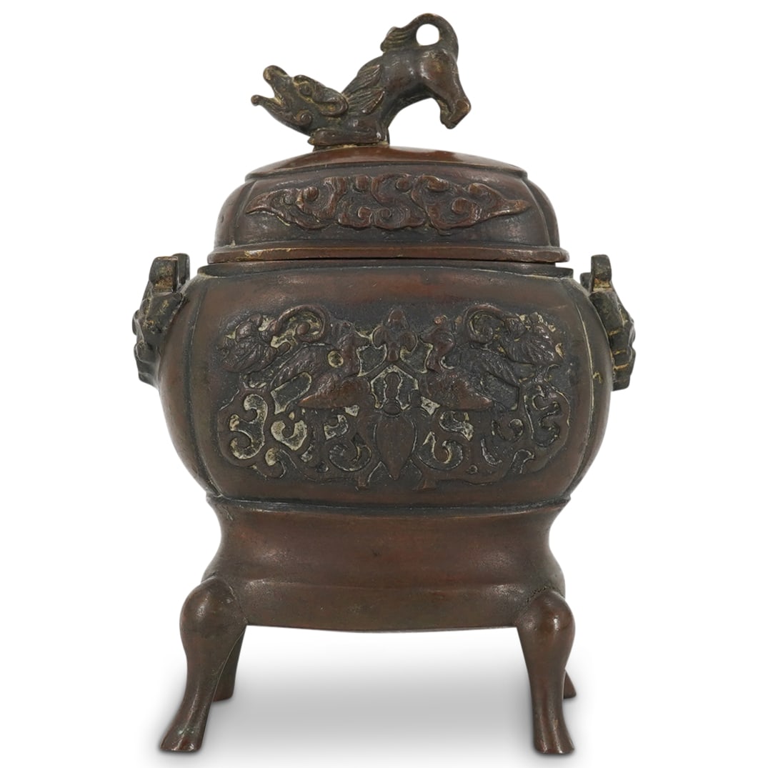 Antique Chinese Bronze Foo Dog Censor (1 of 4)