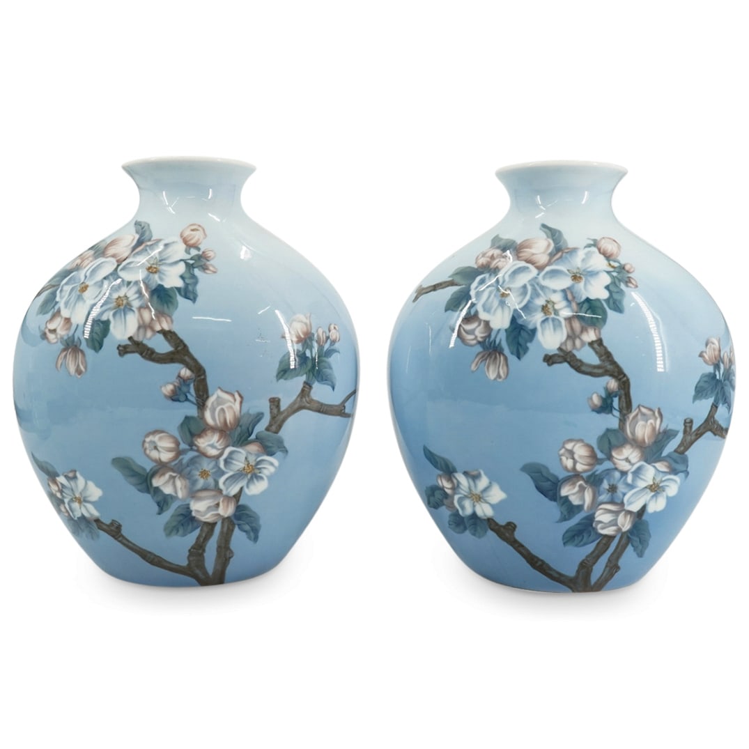 (2 Pc) Danish Bing & Grondahl Porcelain Vases (1 of 5)