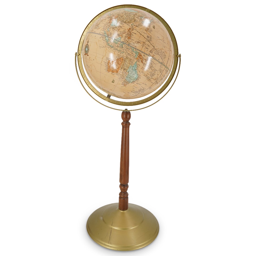 Vintage Large Cram's Imperial World Globe On Wooden Stand (1 of 9)