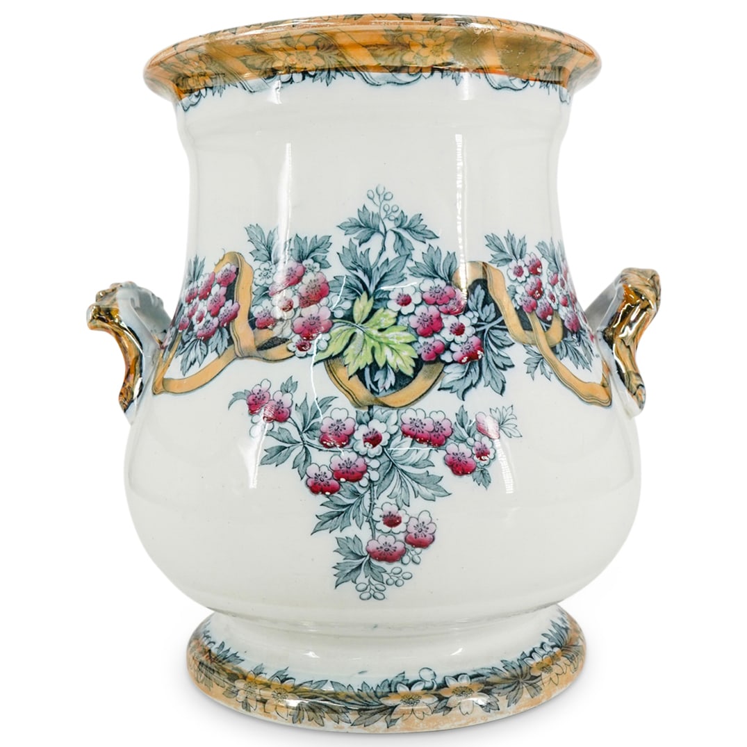 Large Vintage Hawthorn Porcelain Handled Jar (1 of 8)