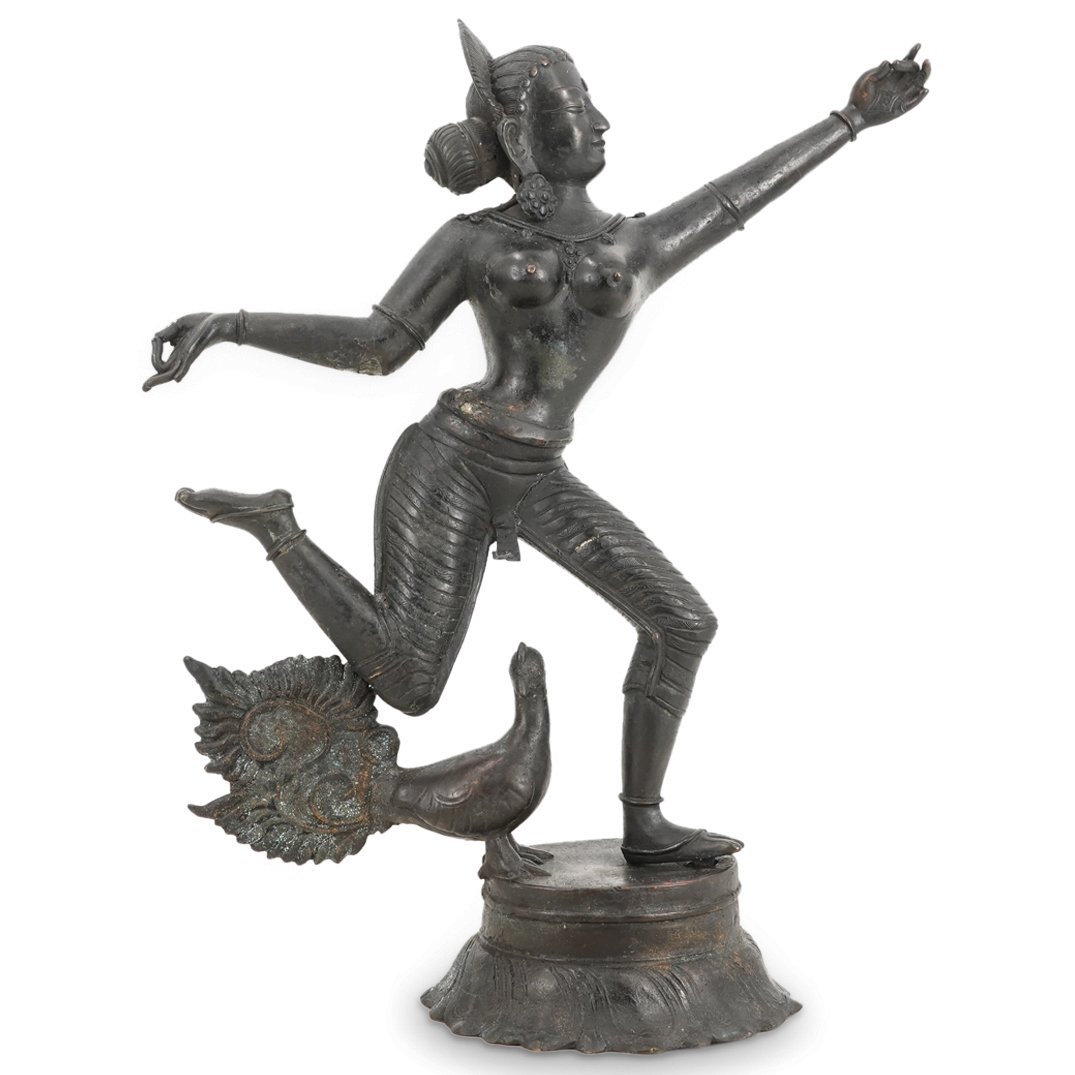 Large Antique Indian Bronze Dancing Figure (1 of 8)