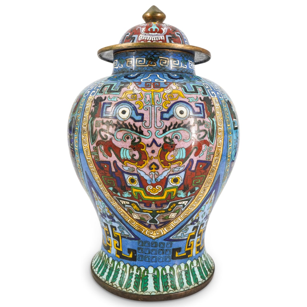 Large Chinese Cloisonne Vase (1 of 10)