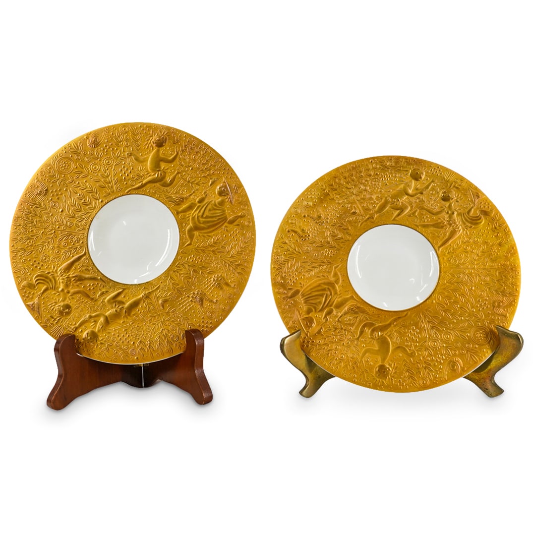 (2 Pc) Rosenthal Zauberflote "Magic Flute Sarastro" Saucer Plates (1 of 7)