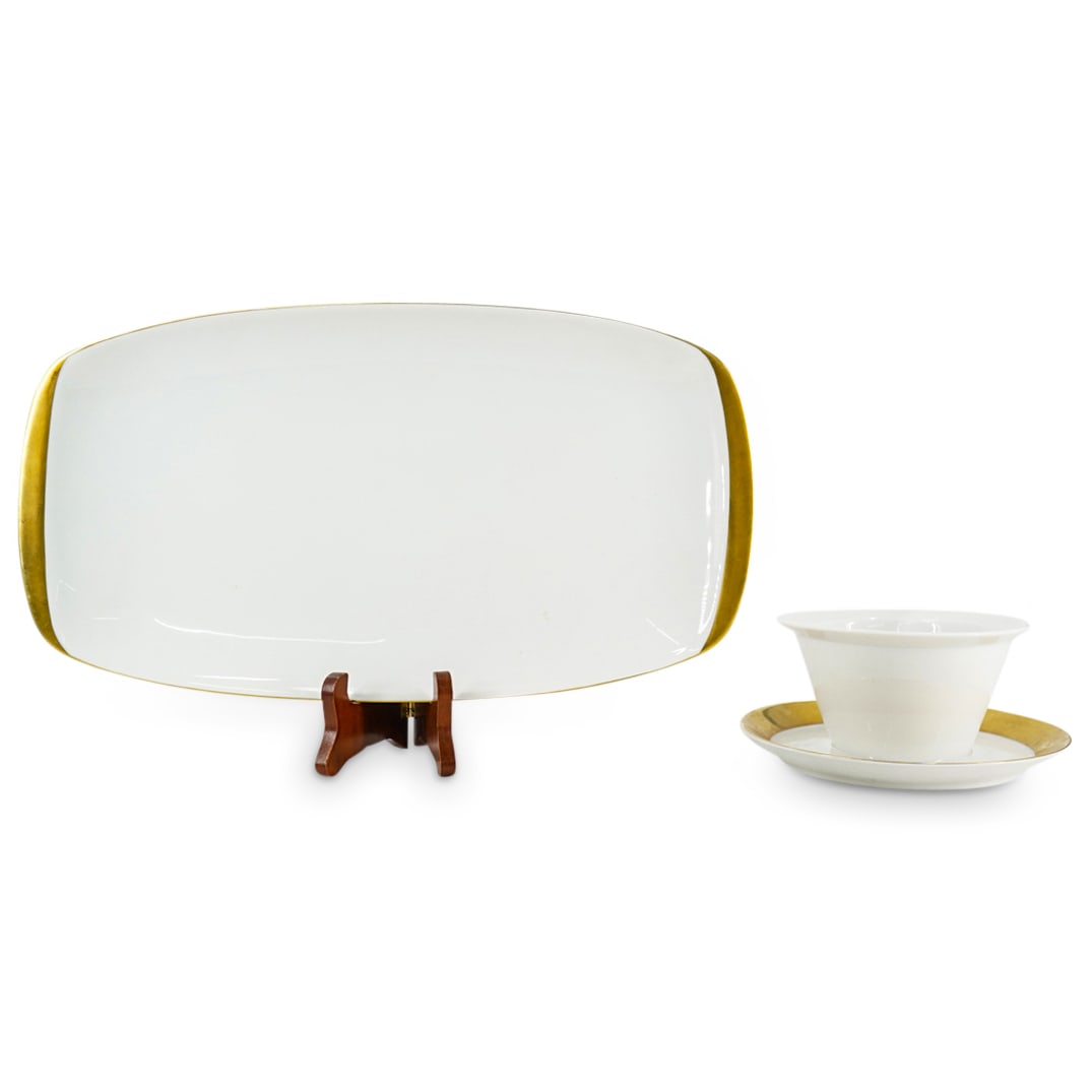 Rosenthal 2-Piece Cappuccino Set - White Porcelain Mug And Saucer