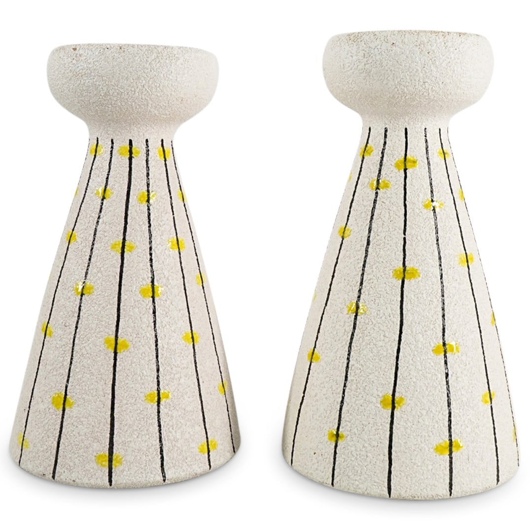 Pair Aldo Londi For Bitossi Ceramic Candlesticks (1 of 7)