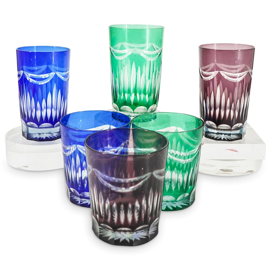 (6 Pc) Vintage Cut To Clear Glassware Set (1 of 10)