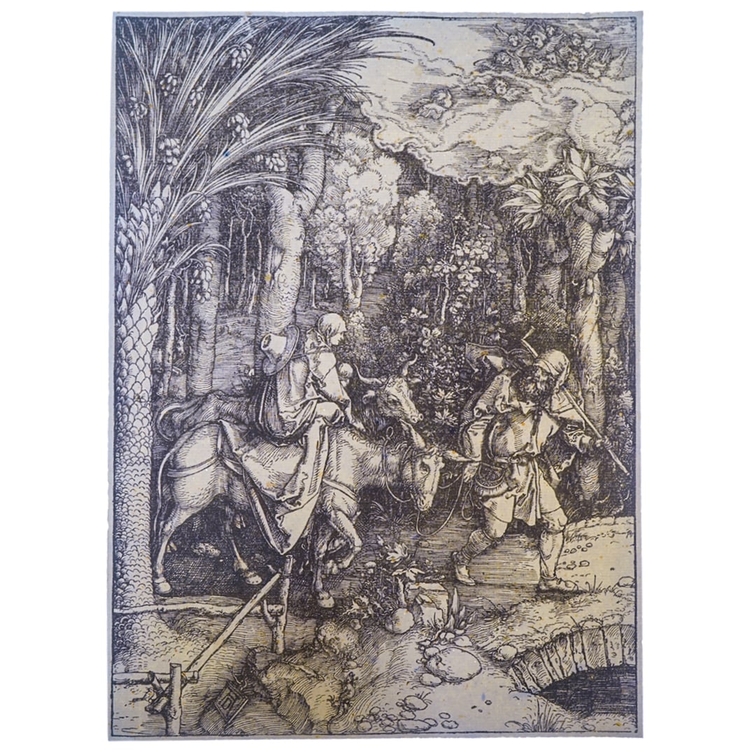 Antique After Albrecht Durer "Flight Into Egypt" Woodcut (1 of 5)