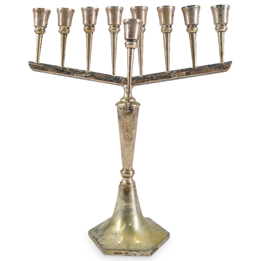 Vintage Israeli 800 Silver Menorah (1 of 5)