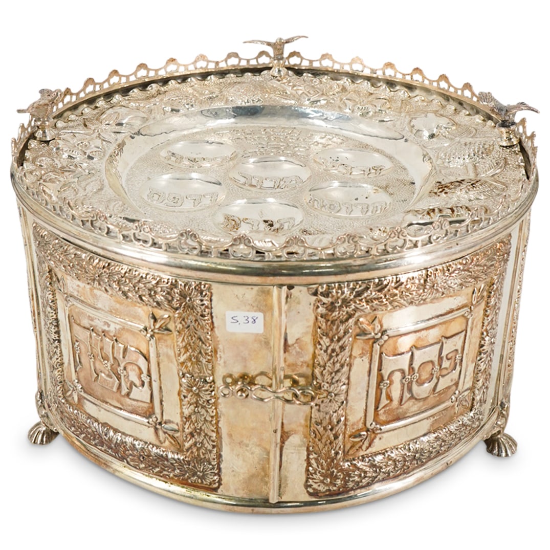 Silver Plated Passover Seder Tray And Two Tiered Chest (1 of 13)