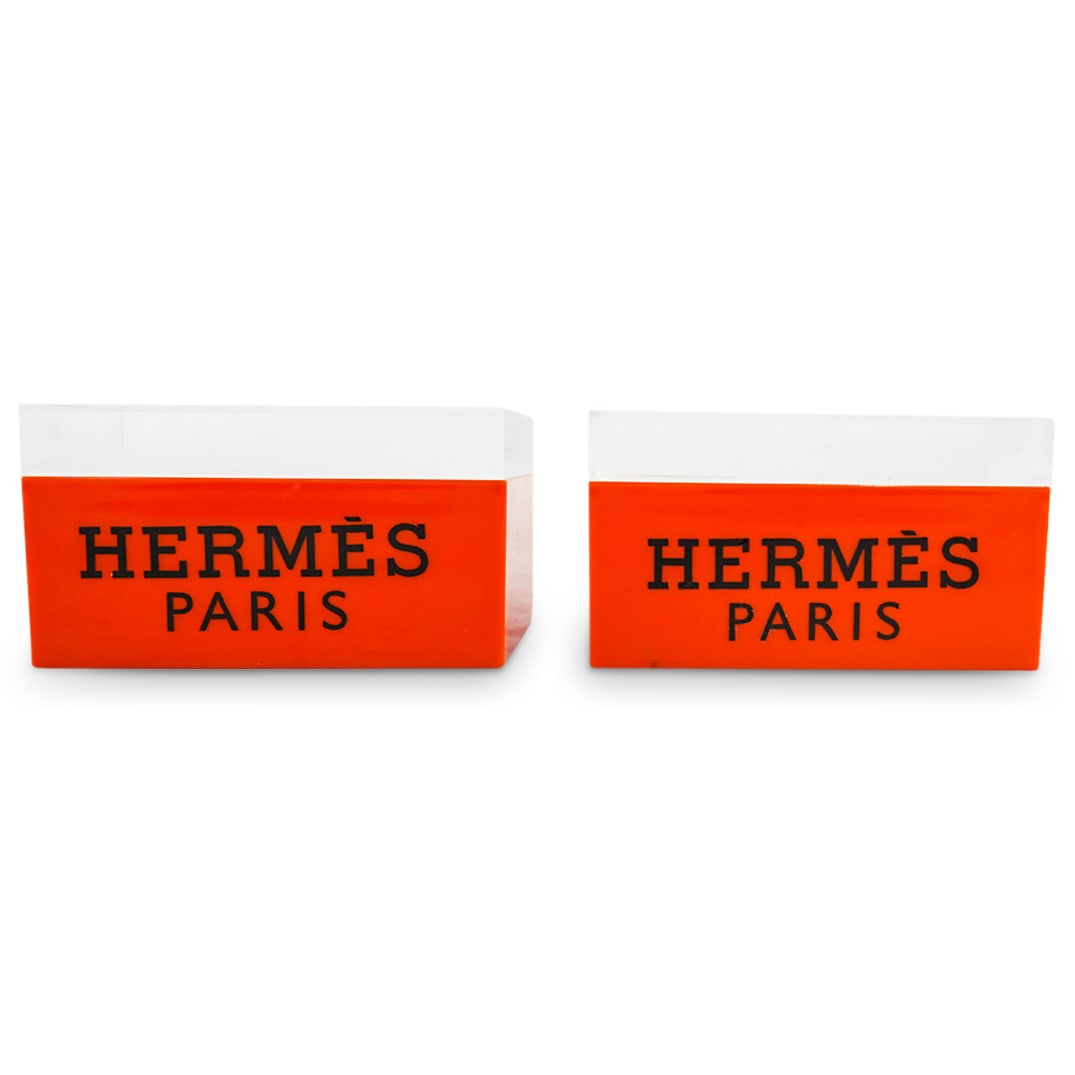 Pair of Vintage Hermes Lucite Display Boxes (1 of 6)