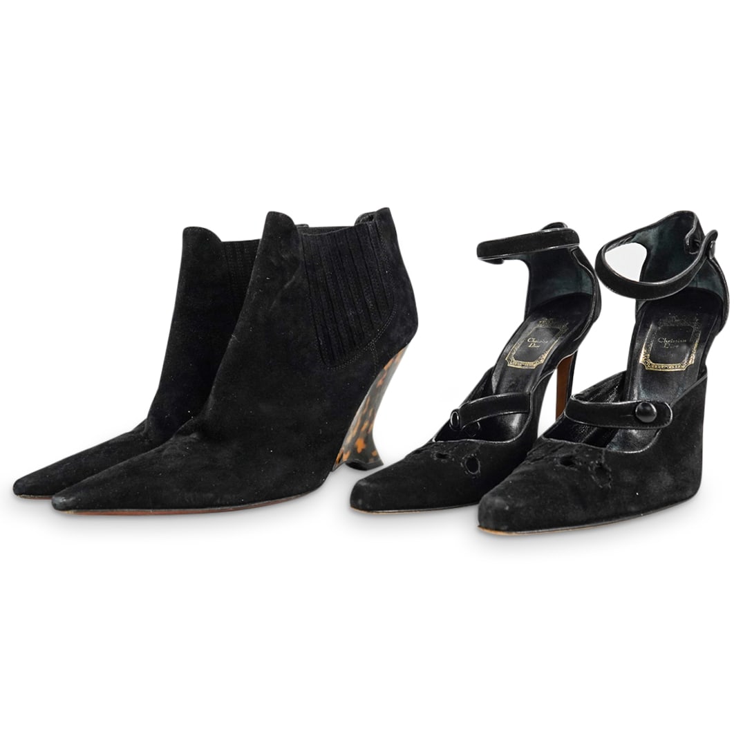 (2 Pc) Vintage Christian Dior Designer Women's Shoes Grouping (1 of 14)