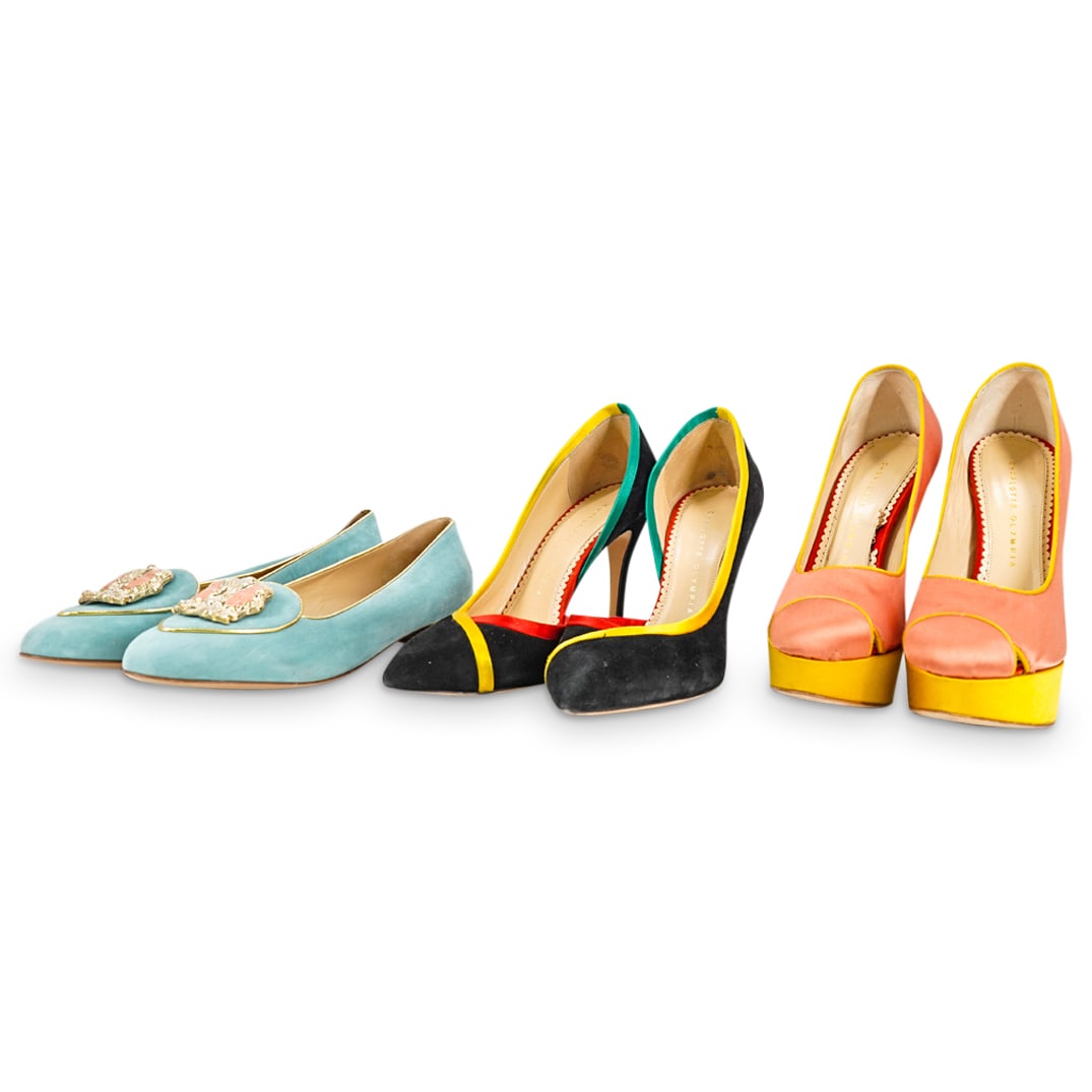 (3 Pc) Vintage Charlotte Olympia Shoes Grouping (1 of 18)
