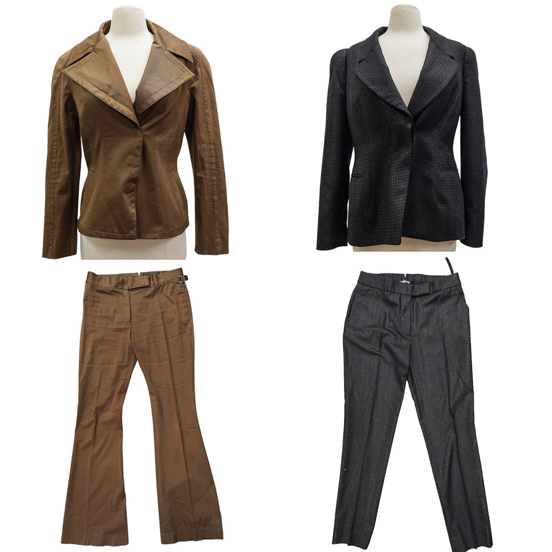 (4 Pc) Two Vintage Tom Ford 2-Pc Jacket & Pants Suit Ensembles (1 of 19)